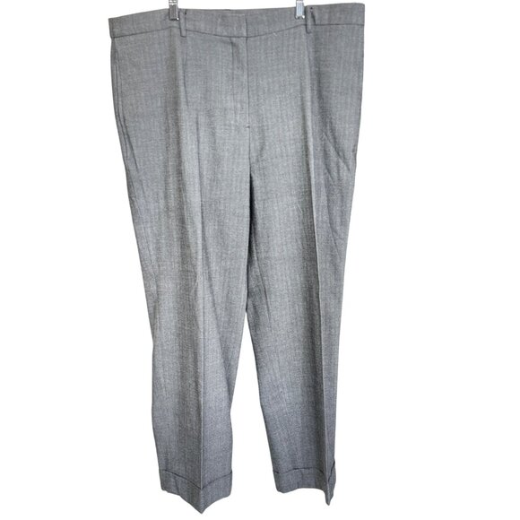 Avenue Womens Stretch Two-Piece Pant Suit Size 16 & 18 Gray Herringbone Pattern - Picture 3 of 10